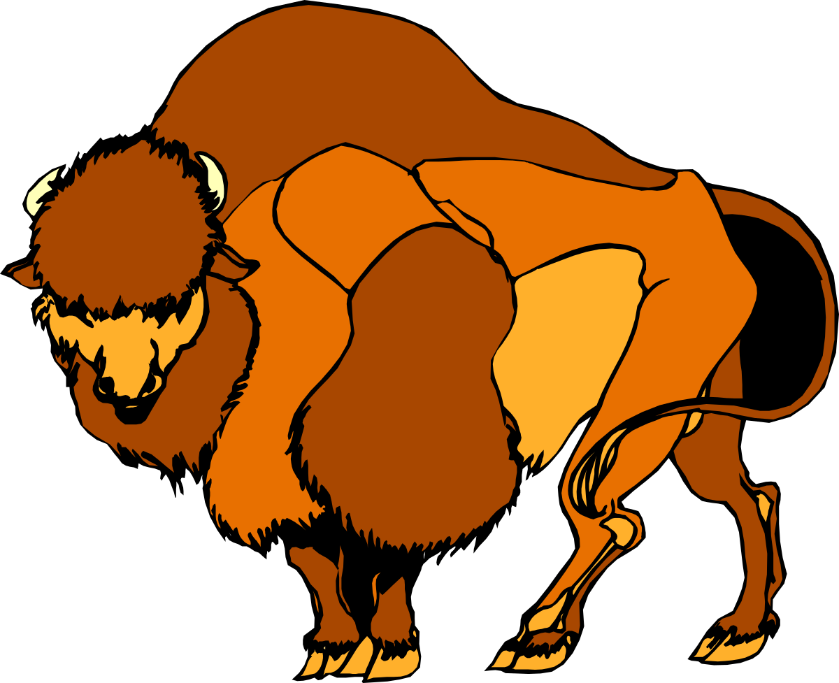 a bison standing on its hinds clip art png transparent Bison Standing on Hinds: Majestic Wildlife Clipart