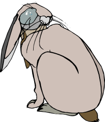 Rabbit with a Hat Clipart - Whimsical Character for Creative Projects