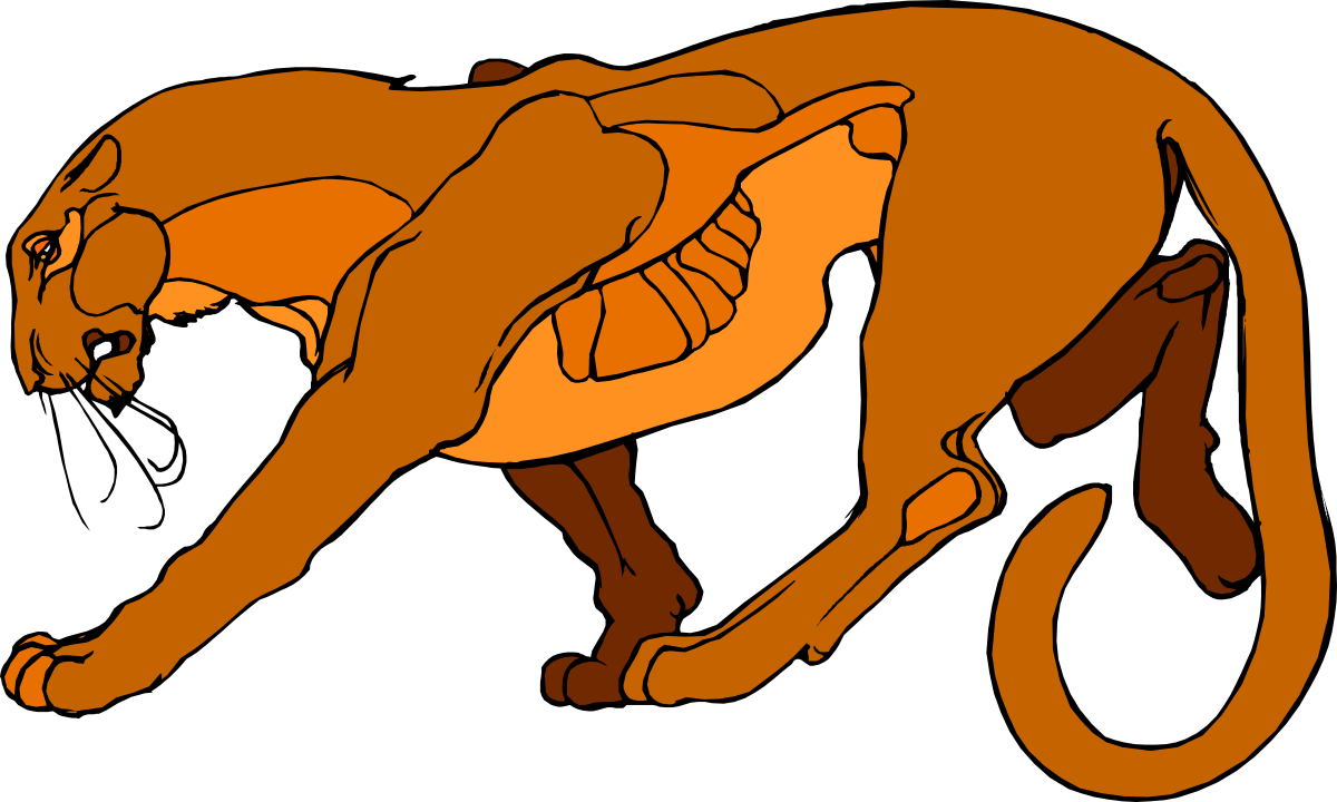 Lion Walking on Ground Clipart: Majestic Wildlife Illustration