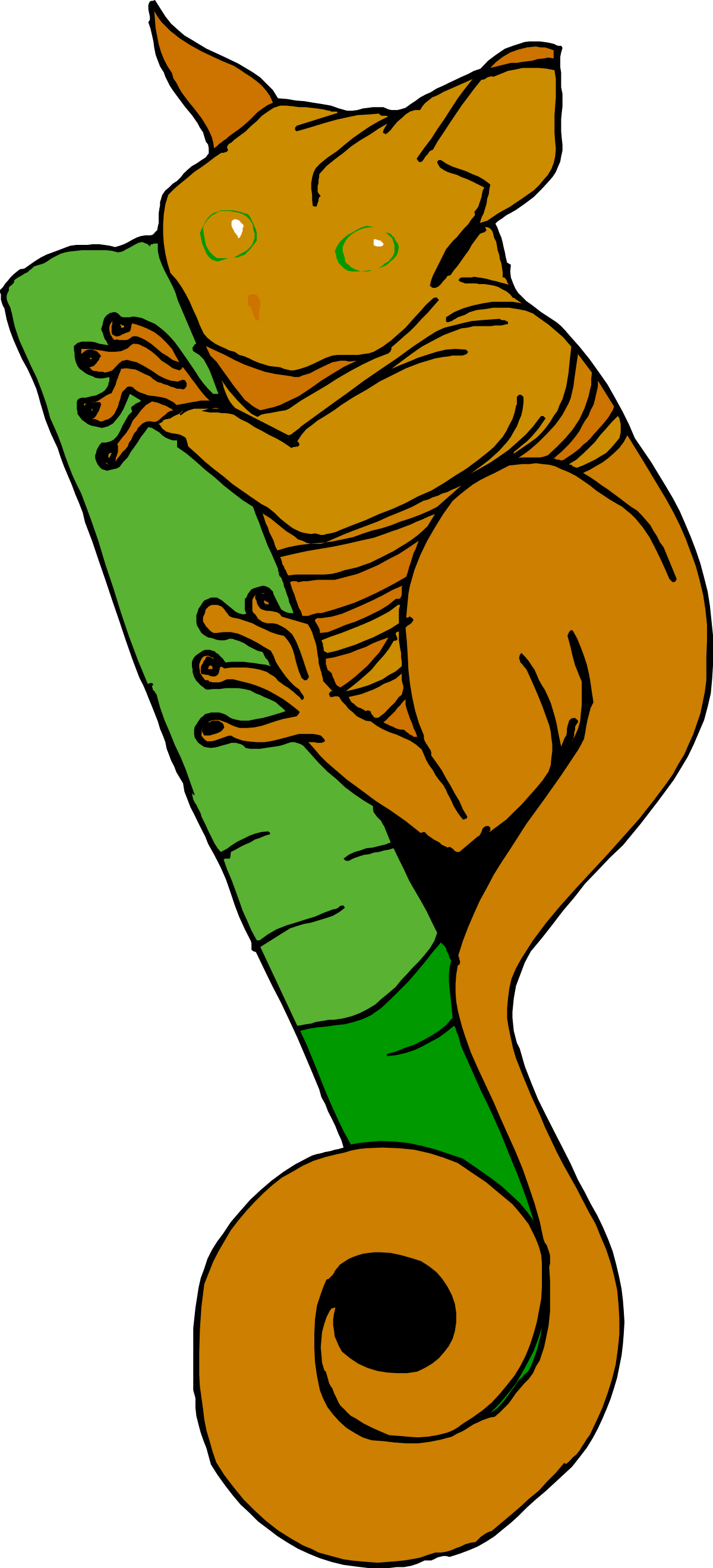 Cat Holding Skateboard Clipart: Fun and Playful Illustration