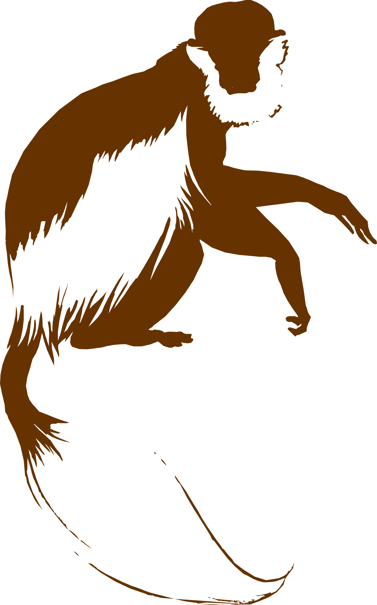 a monkey sitting on a rock clip art png transparent Monkey Sitting on a Rock Clipart - Nature Inspired SVG