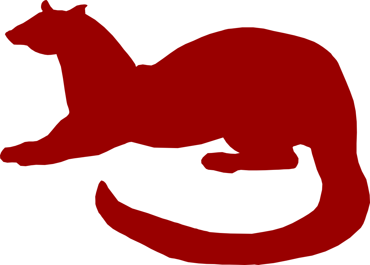 Red Cat Silhouette Against Black Background - Stunning Clipart Design