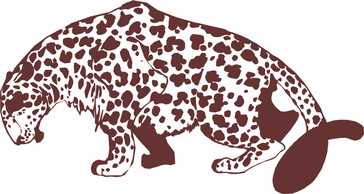 Bear Silhouette Against Black Background - Stunning Clipart