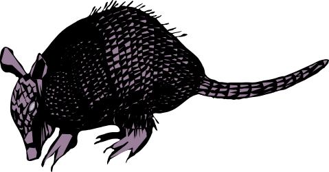 Dinosaur Clipart: Stunning Black and Purple Dinosaur Illustration