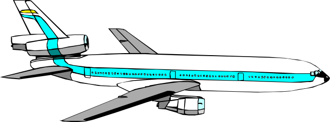 Blue Tail Airplane Clipart for Creative Projects