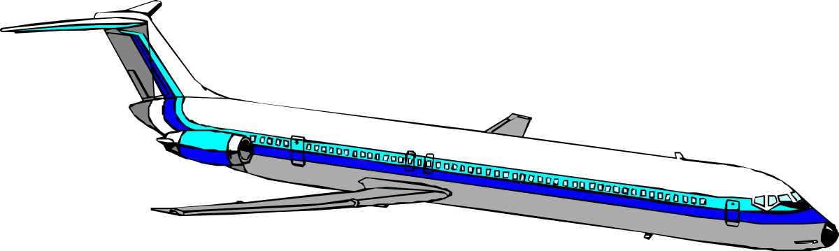 a blue and white airplane with the word ' s name on it clip art png transparent Airplane Clipart: Blue and White Aircraft with Customizable Name