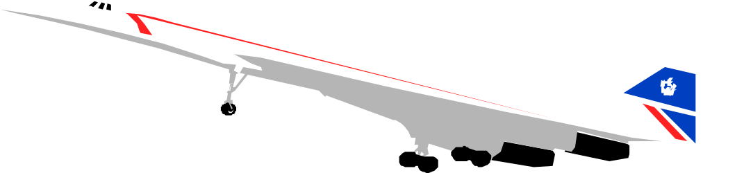 Jet Clipart: White and Blue Aircraft with Red Stripes
