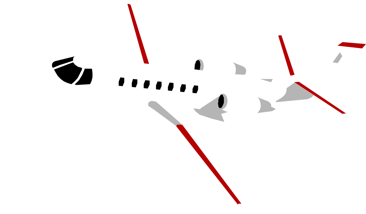 a white airplane with red stripes clip art png transparent Airplane Clipart: White Aircraft with Red Stripes for Your Designs