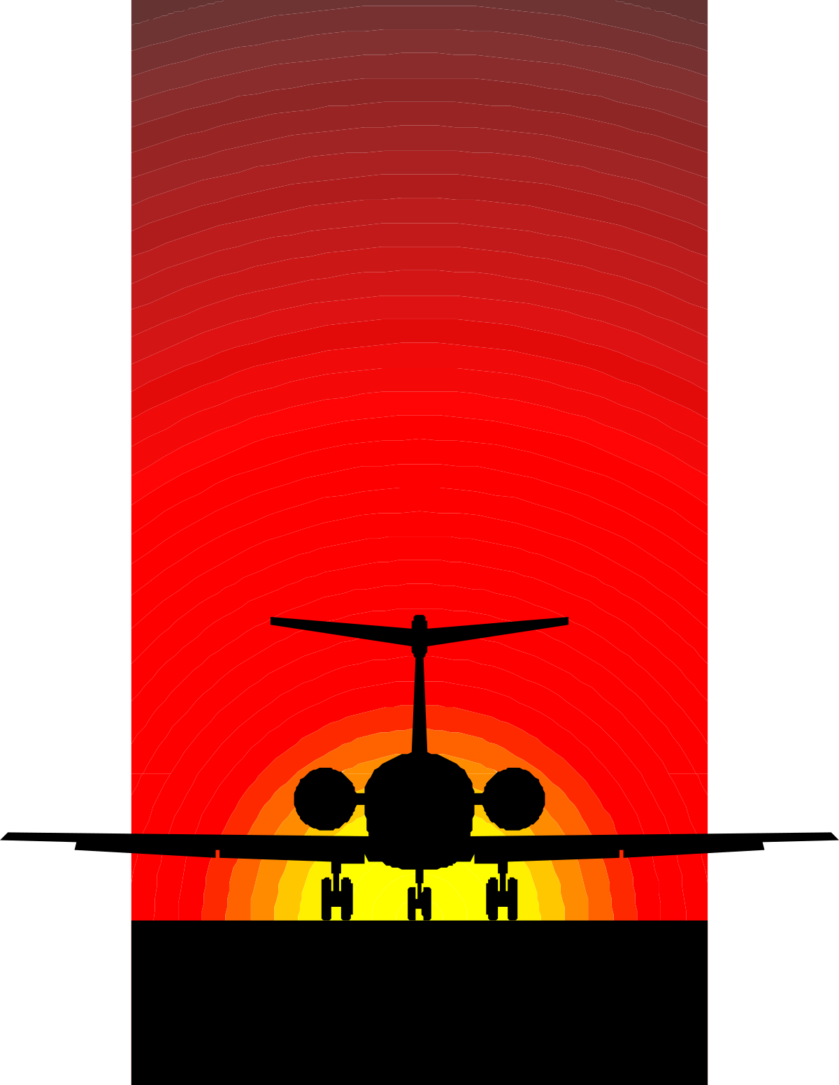 a plane is flying in the sunset clip art png transparent Sunset Plane Flying Clipart: Stunning Aircraft in Vibrant Skies