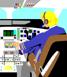 Man Sitting in Airplane with Laptop - High-Quality Clipart