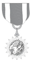 Medal Clipart: Black and White Design for Awards and Recognition