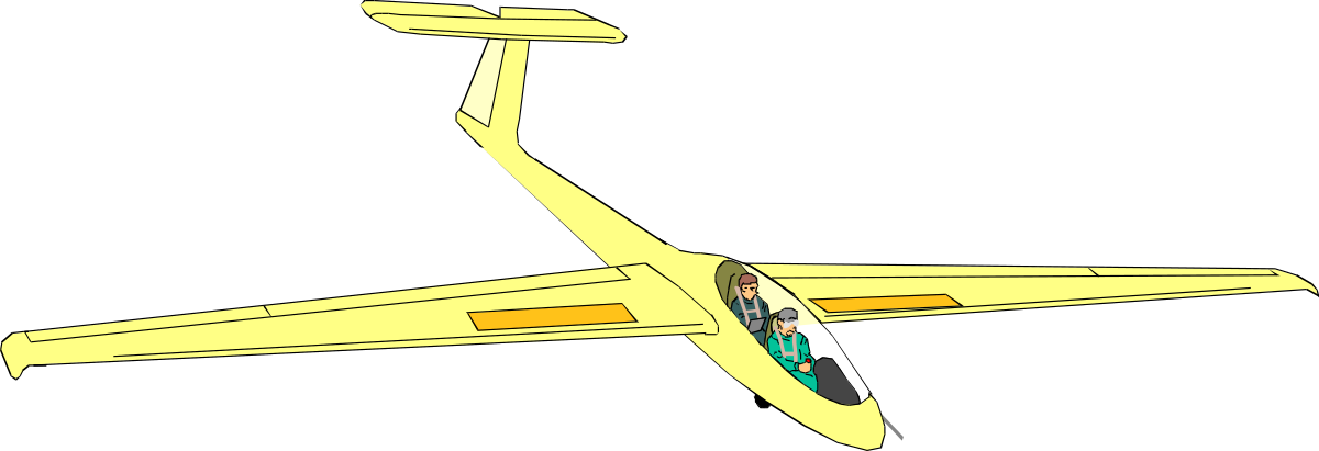 Yellow Airplane with Pilot Clipart - Vibrant Aviation Scene