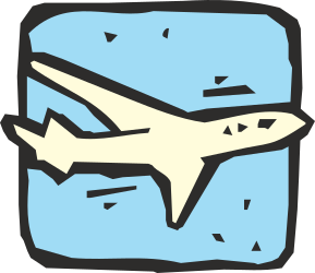 Plane Flying Over Blue Sky - Stunning Clipart for Your Projects