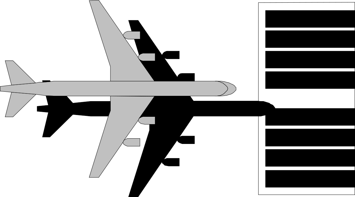 Plane Overhead with Name in Clipart Style