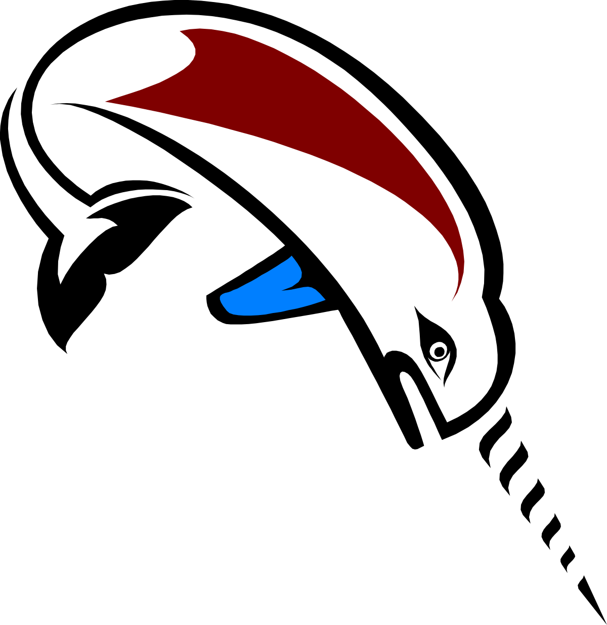 Red and Blue Face Clipart - Vibrant Facial Expressions for Your Projects