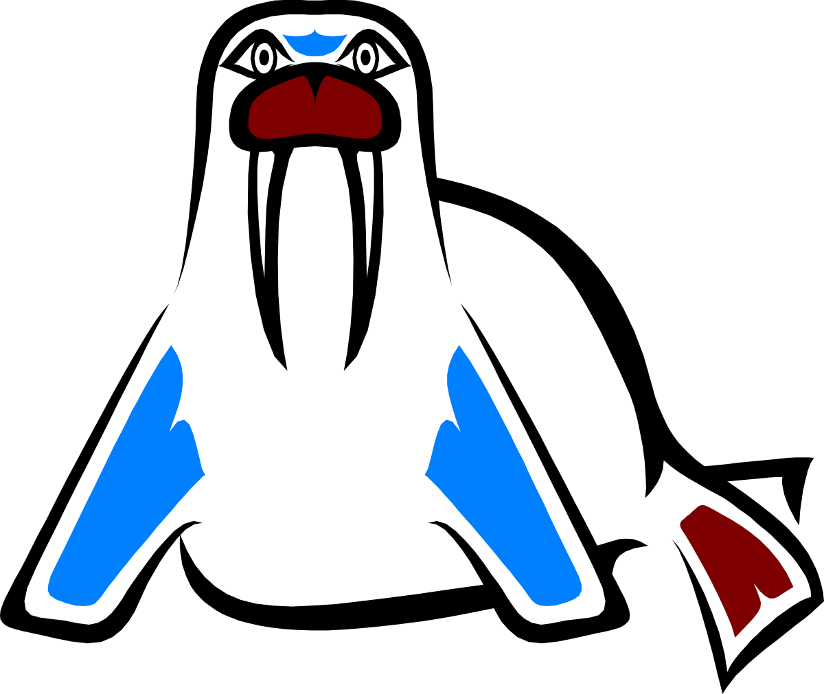 a blue and red bird with a black background clip art png transparent Vibrant Blue and Red Bird Clipart on Black Background