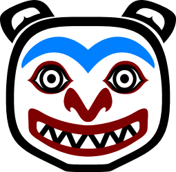 Cartoon Face Clipart: Colorful Blue and Red Expressions