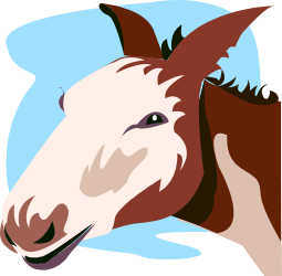 Goat Head Clipart Against a Bright Blue Sky