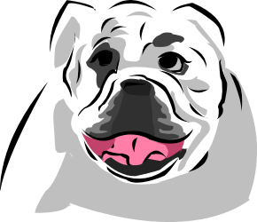 White Dog with Pink Tongue Clipart for Fun and Playful Designs