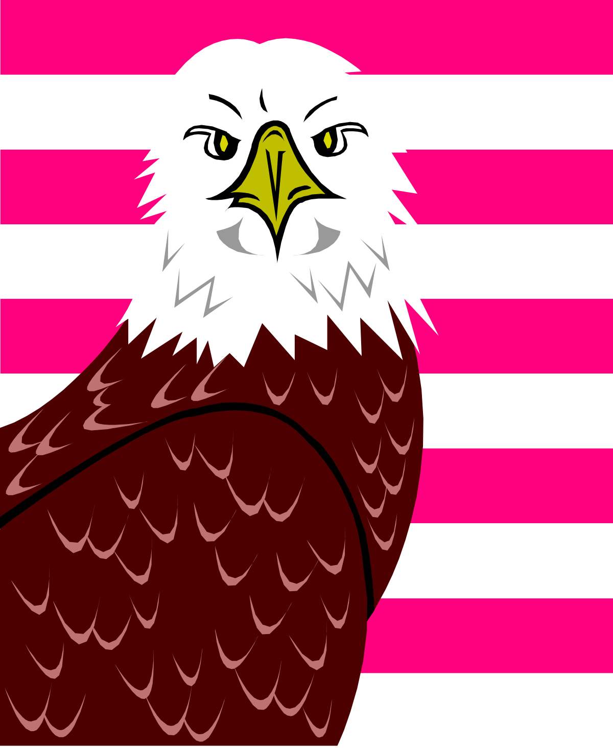 an eagle with a pink and white striped background clip art png transparent Eagle with Pink and White Striped Background Clipart