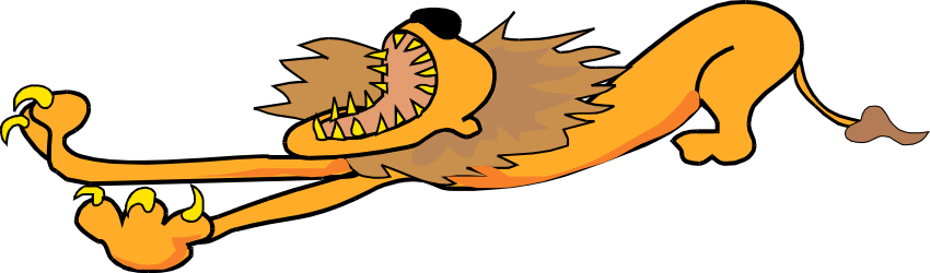 Cartoon Lion Illustration with Open Mouth - Perfect for Creative Projects
