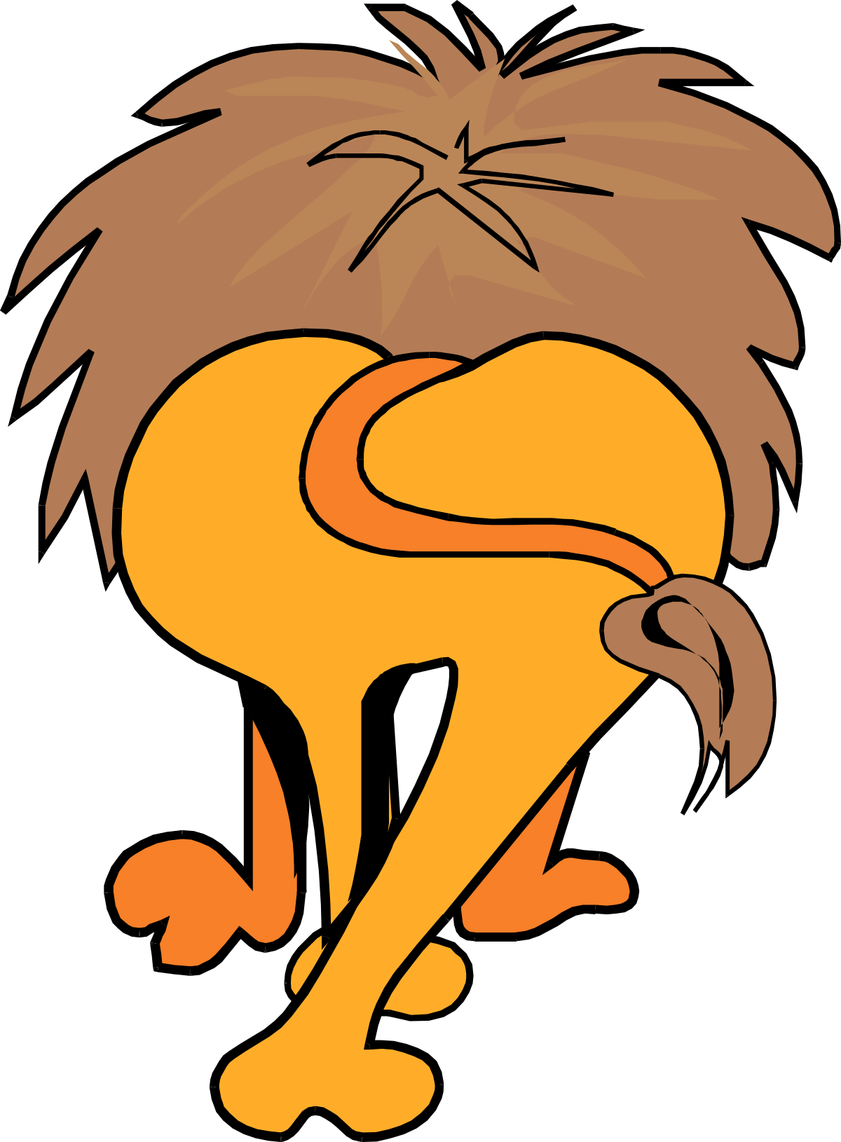 a lion with a big mane and a big mane clip art png transparent Lion Clipart: Majestic Lion with a Big Mane