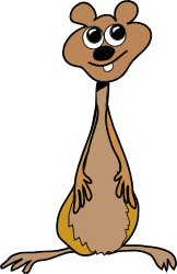 Groundhog Clipart: Playful Cartoon Groundhog Sitting on the Ground