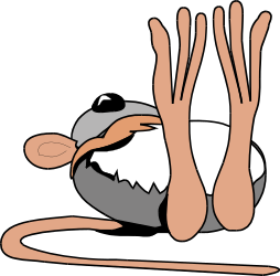 Cartoon Character Laying Down on Ground - Fun Clipart for Your Projects