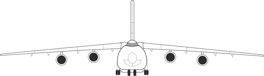 Jet Clipart on Black Background - Stunning Aviation Graphics