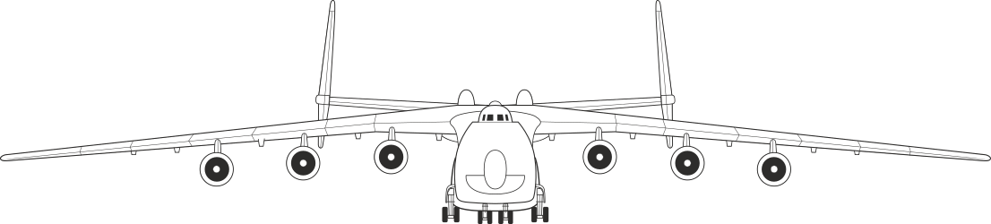 Airplane Clipart: Sleek Black and White Design for Dynamic Visuals