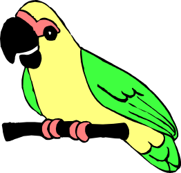Yellow and Green Bird on Branch Clipart for Your Creative Projects