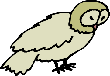Owl Clipart: Stunning Green-Headed White Owl Graphics for Your Projects
