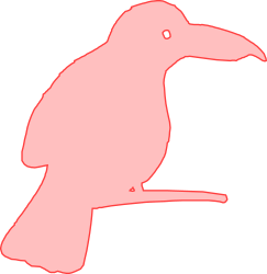 Bird Silhouette Clipart Against Black Background