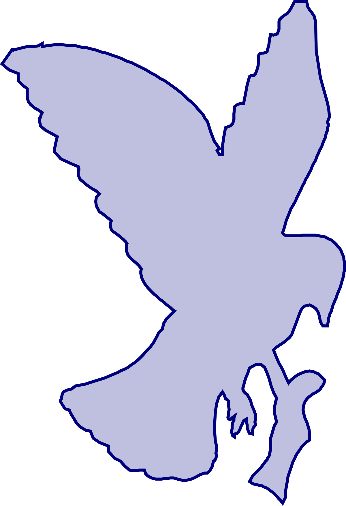Silhouette of a Bird Flying in the Air - Captivating Clipart