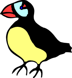 Yellow Bird with Red and Blue Beak Clipart - Vibrant and Playful Illustrations
