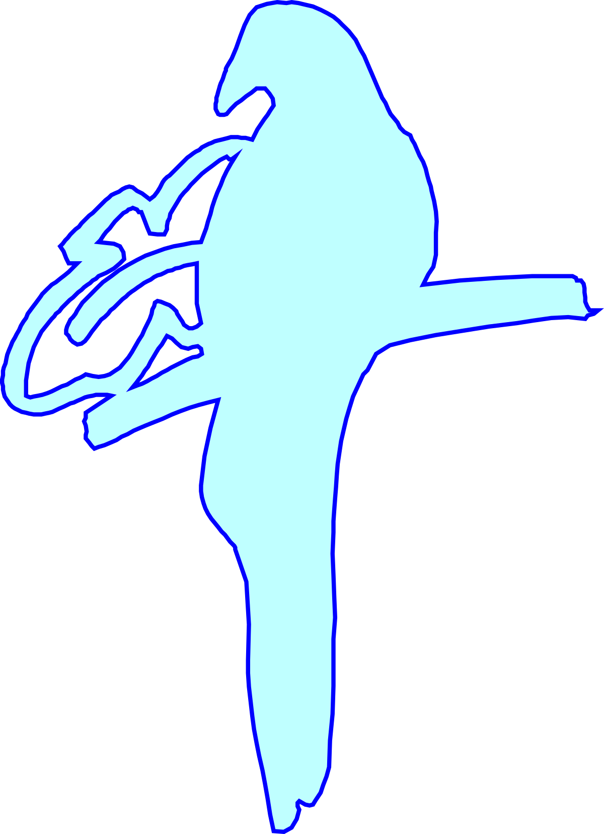 Blue Bird Flying in the Sky - Captivating Clipart for Your Projects