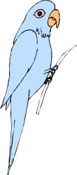 Blue Bird with Yellow Beak Clipart - Vibrant and Playful Illustrations