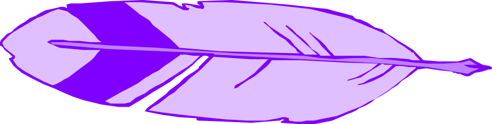 Purple Leaf Clipart with White Outline - Vibrant Nature Elements
