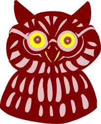 Owl with Yellow Eyes Clipart - Stunning Wildlife Illustration