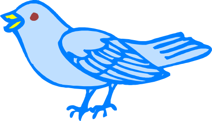Blue Bird with Yellow Eyes - Vibrant Clipart for Your Projects