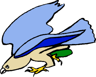 Blue-Tailed Bird Flying in the Sky - Vibrant Clipart Collection
