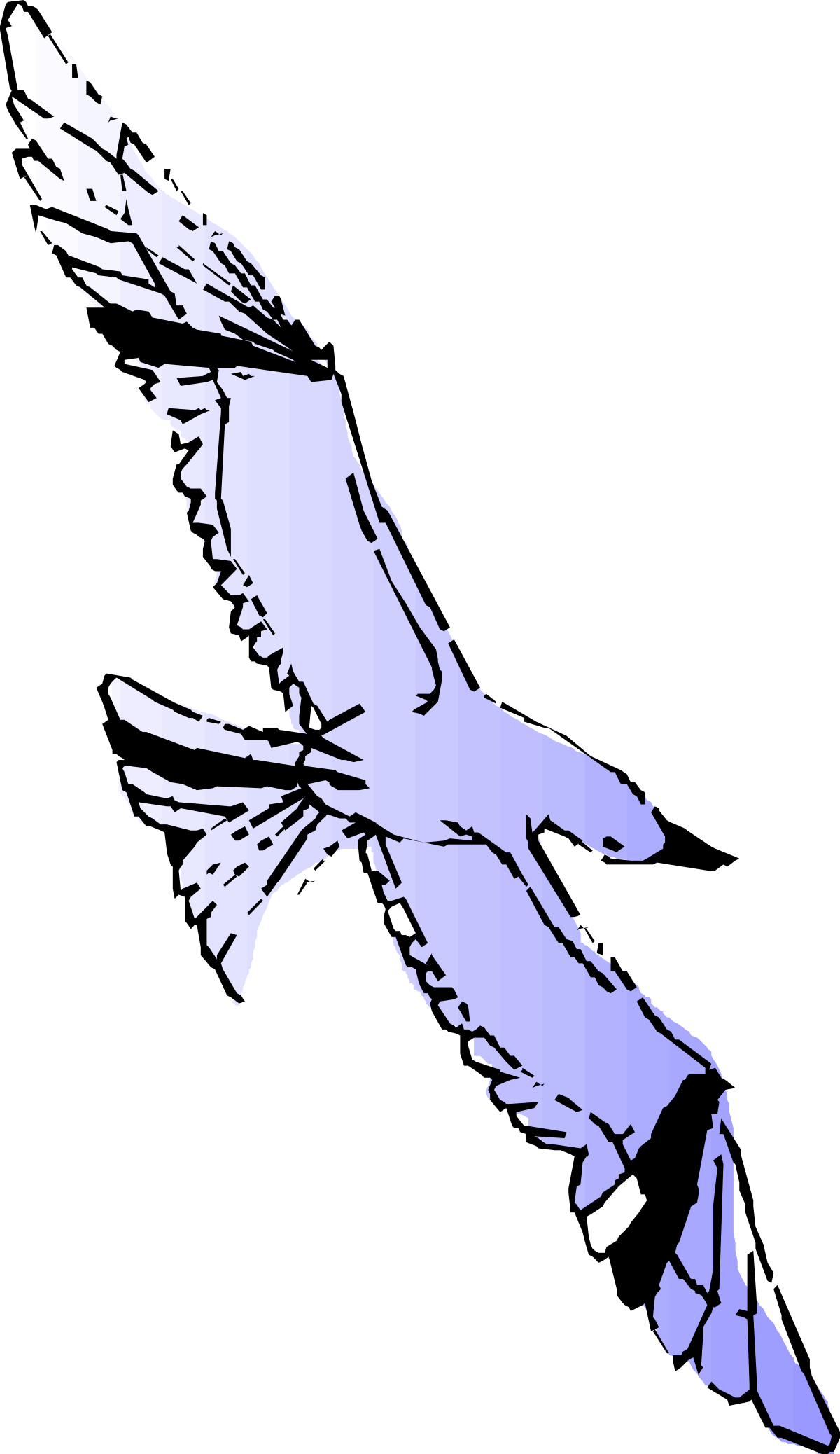 Flying Bird in Sky Clipart - Perfect for Nature Projects