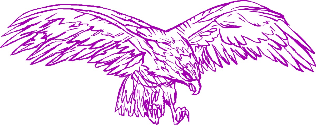 Purple and White Eagle Clipart with Wings for Elegant Designs