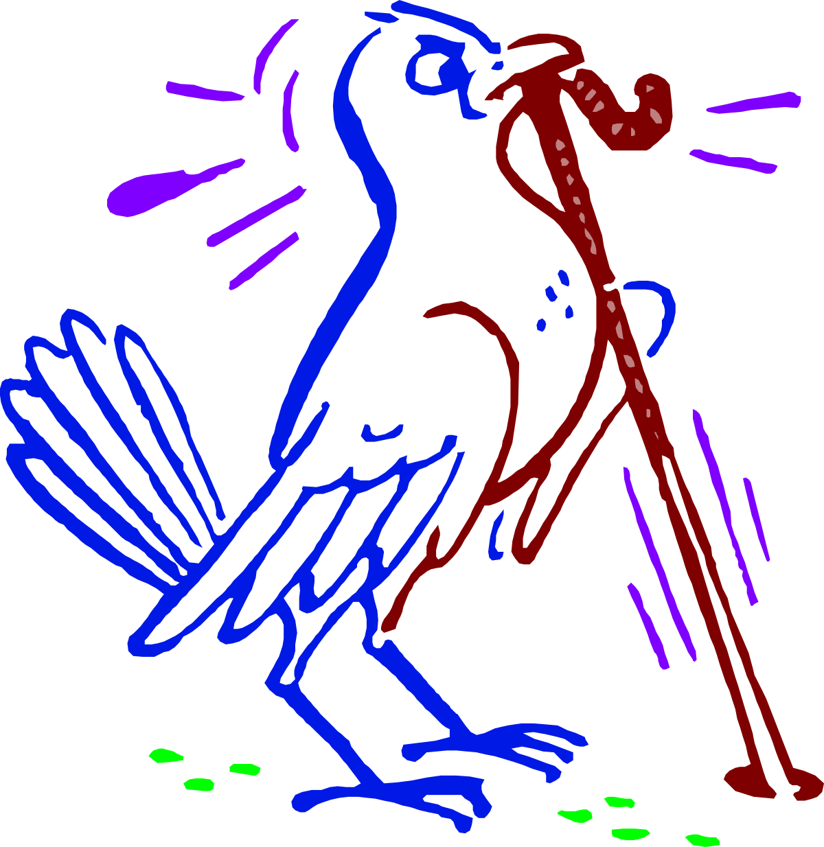 Bird on Skiboard Clipart - Perfect for Winter Sports Themes