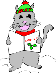 Santa Hat Cat Holding Sign - Festive Clipart for Holiday Cheer