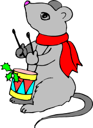 Mouse with Bucket Clipart - Playful and Charming SVG Graphics