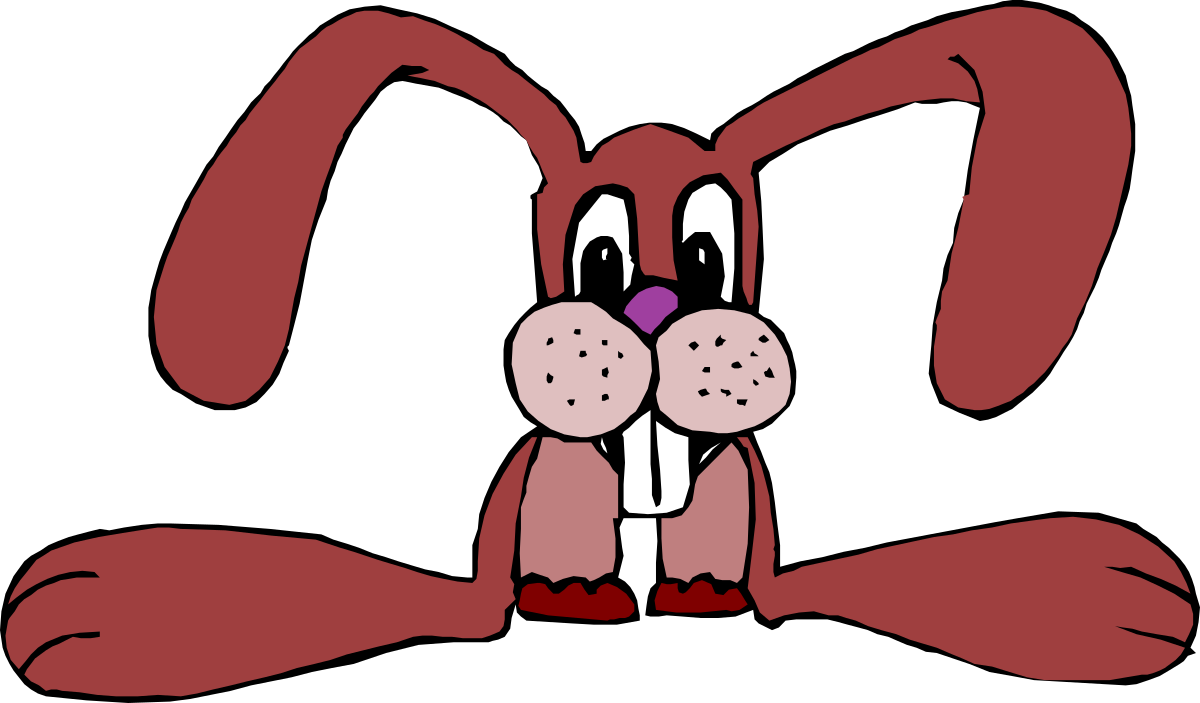 Cartoon Rabbit with Bow Clipart for Playful Designs