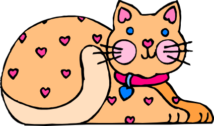 Cat with Bow Tie and Heart-Shaped Eyes Clipart for Charming Designs