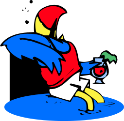 Person in Red Shirt Holding Green Object Clipart