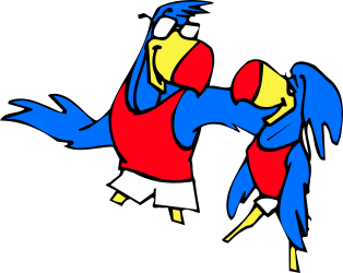 Woman in Red Shirt and Blue Pants Clipart for Creative Use